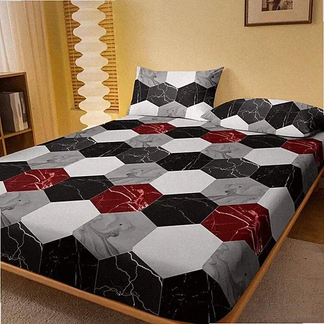 1 Stylish Frosted Bedsheet, Bedroom Bedspread, Bedding (excluding Pillowcases)
