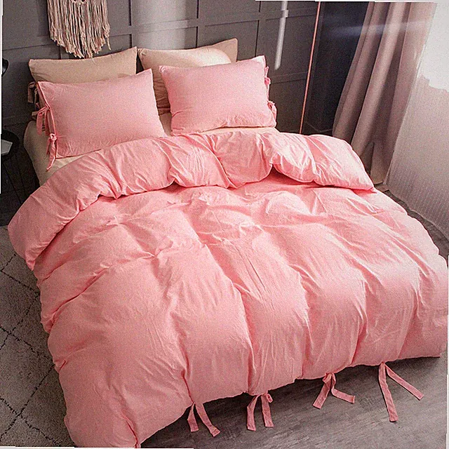 3 Piece Duvet Cover Set Microfiber Pleat Marble Soft Quilt Cover For Comforter