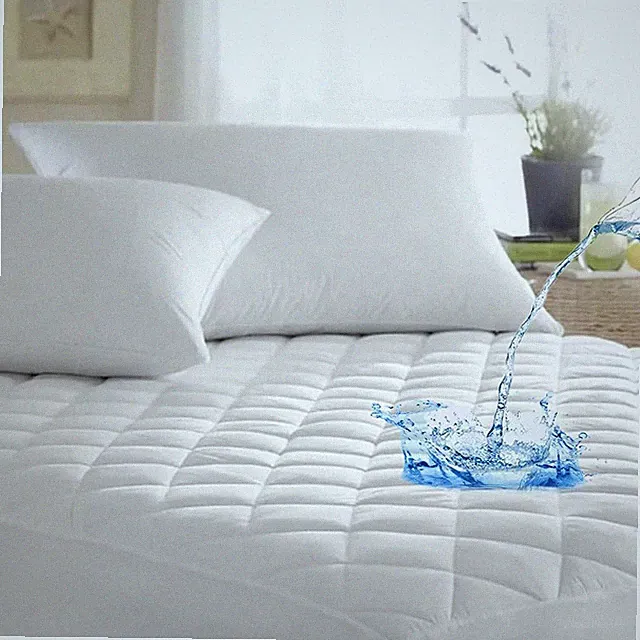 Abstract Bed Mattress Protector Waterproof - Quilted Mattress Pads Fitted - B...