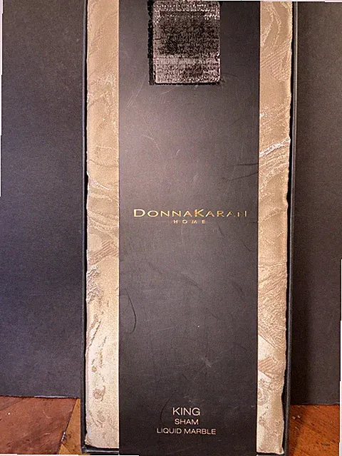Donna Karan LIQUID MARBLE - KING PILLOW SHAM - Shimmery Gold 20”x36”