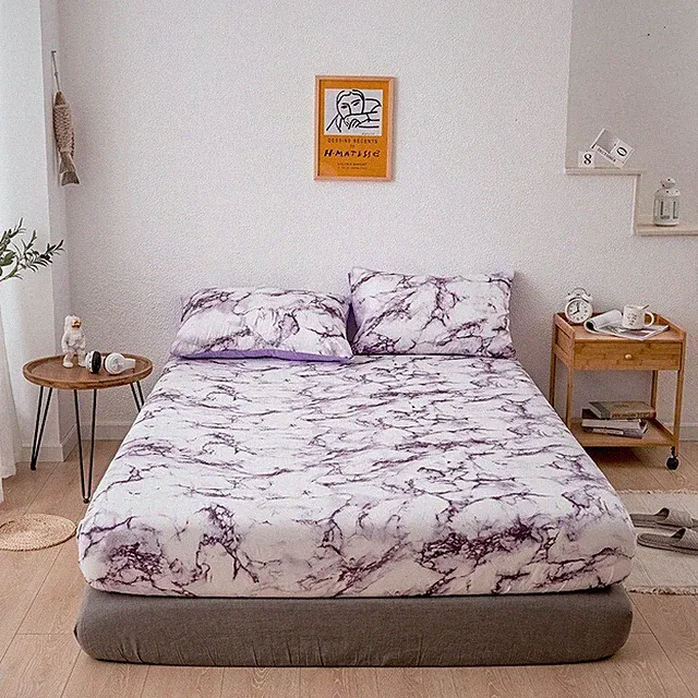 Elastic Printed Fitted Bed Sheet Cover or Pillowcase Mattress Protector Bedding