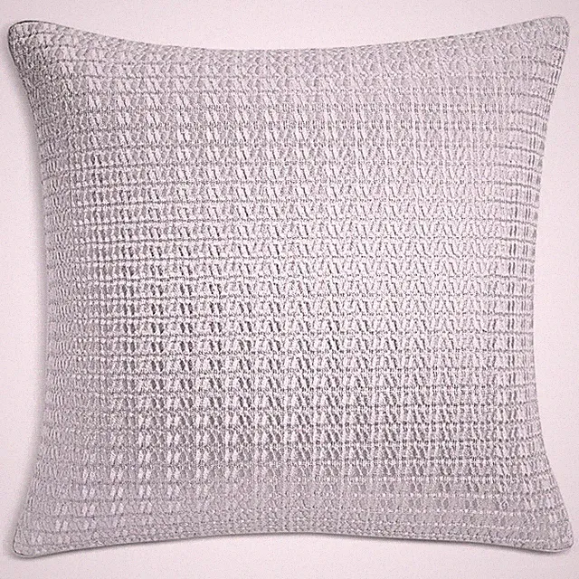Hudson Park Collection Marble Wave Euro Pillow Sham 26 x 26in Silver Zip Closure