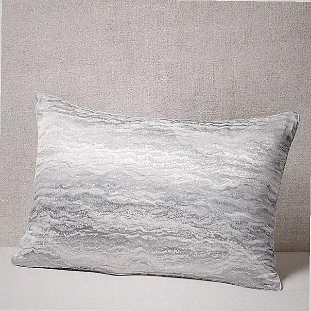 Hudson Park Collection Marble Wave King Pillow Sham 20in x 36in - Blue Grey +