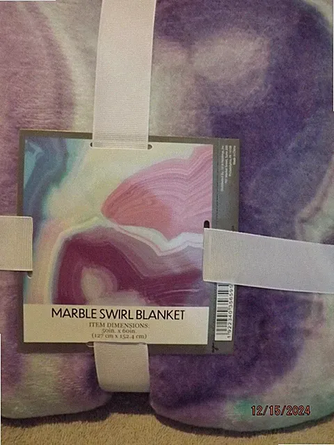 Purple Marble Swirl Blanket--50 x 60--Brand New