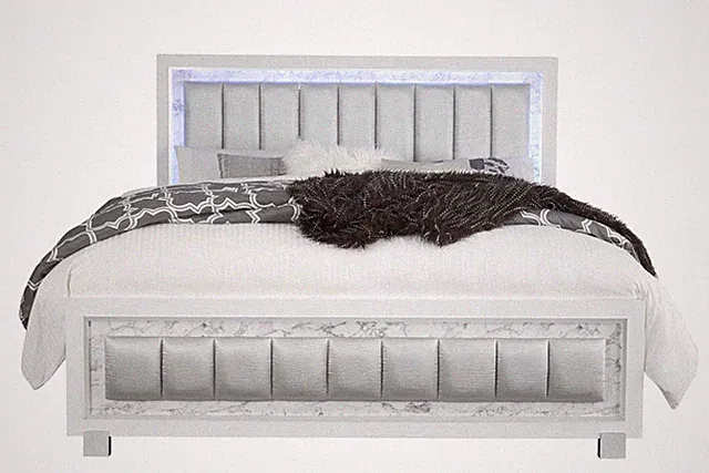 SKYE MARBLE WHITE KING BED