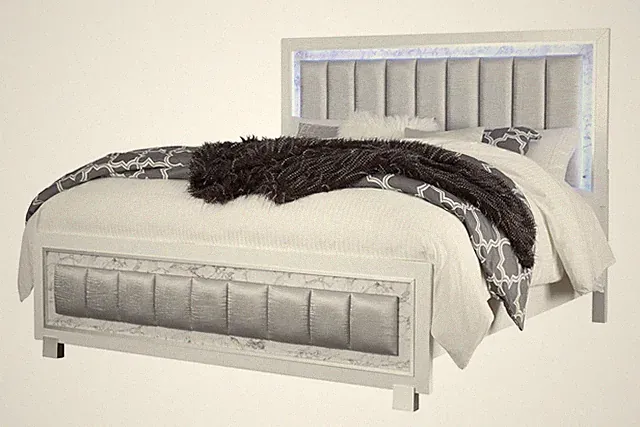 SKYE MARBLE WHITE QUEEN BED